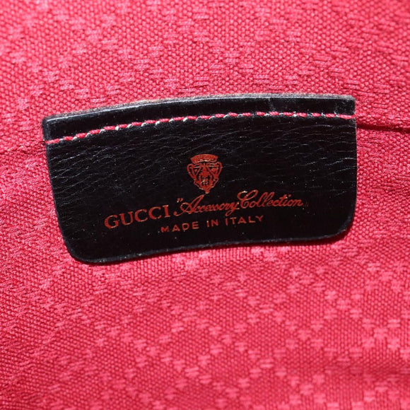 GUCCI GG Canvas Shoulder Bag Black Gold 904 02 020 Auth fm4427