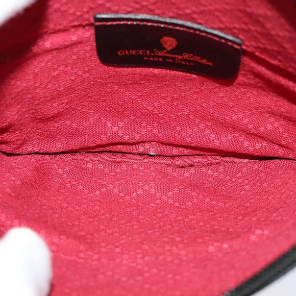 GUCCI GG Canvas Shoulder Bag Black Gold 904 02 020 Auth fm4427