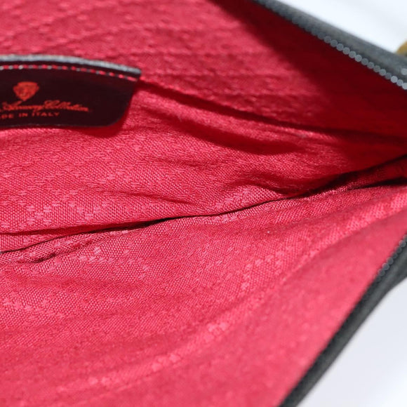 GUCCI GG Canvas Shoulder Bag Black Gold 904 02 020 Auth fm4427