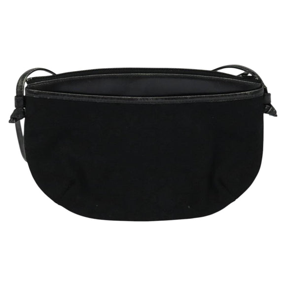 GUCCI GG Canvas Shoulder Bag Black Gold 904 02 020 Auth fm4427