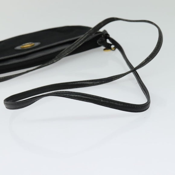 GUCCI GG Canvas Shoulder Bag Black Gold 904 02 020 Auth fm4427