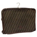 FENDI Zucca Canvas Garment Cover Brown Auth fm4432-1