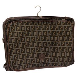 FENDI Zucca Canvas Garment Cover Brown Auth fm4432
