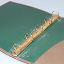 GUCCI Web Sherry Line Day Planner Cover Leather Red Brown Green Auth fm4440-10