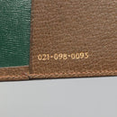 GUCCI Web Sherry Line Day Planner Cover Leather Red Brown Green Auth fm4440-12