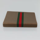 GUCCI Web Sherry Line Day Planner Cover Leather Red Brown Green Auth fm4440-4
