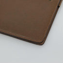 GUCCI Web Sherry Line Day Planner Cover Leather Red Brown Green Auth fm4440-14