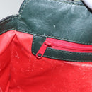 CELINE Shoulder Bag Leather Green Gold Auth fm4450-21