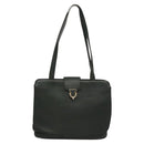 CELINE Shoulder Bag Leather Green Gold Auth fm4450-13