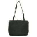 CELINE Shoulder Bag Leather Green Gold Auth fm4450-2