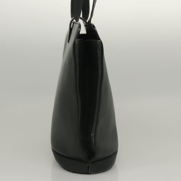 CELINE Shoulder Bag Leather Green Gold Auth fm4450