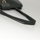 CELINE Shoulder Bag Leather Green Gold Auth fm4450-7