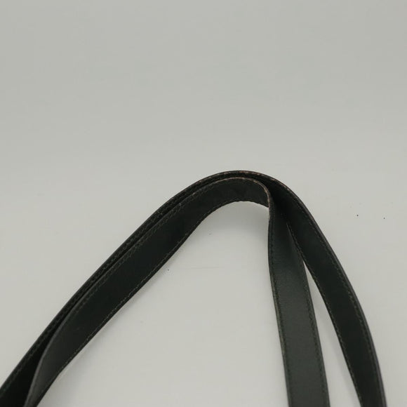 CELINE Shoulder Bag Leather Green Gold Auth fm4450