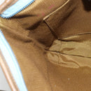 Salvatore Ferragamo Gancini Shoulder Bag Canvas Light Blue gold Auth fm4454-19