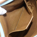 Salvatore Ferragamo Gancini Shoulder Bag Canvas Light Blue gold Auth fm4454-20