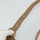 Salvatore Ferragamo Gancini Shoulder Bag Canvas Light Blue gold Auth fm4454-8