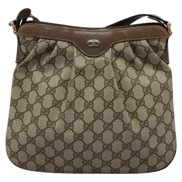 GUCCI GG Supreme Shoulder Bag PVC Beige Gold 72.02.059 Auth fm4459 - 0