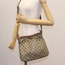 GUCCI GG Supreme Shoulder Bag PVC Beige Gold 72.02.059 Auth fm4459-25