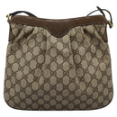 GUCCI GG Supreme Shoulder Bag PVC Beige Gold 72.02.059 Auth fm4459-3