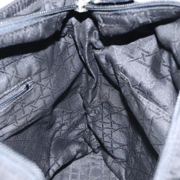Christian Dior Tote Bag Nylon Black Silver Auth fm4460