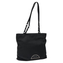 Christian Dior Tote Bag Nylon Black Silver Auth fm4460-1
