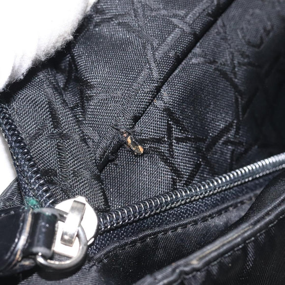 Christian Dior Tote Bag Nylon Black Silver Auth fm4460