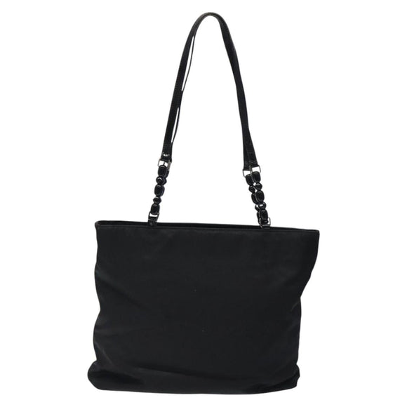 Christian Dior Tote Bag Nylon Black Silver Auth fm4460