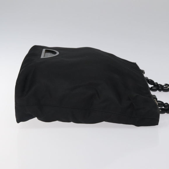 Christian Dior Tote Bag Nylon Black Silver Auth fm4460