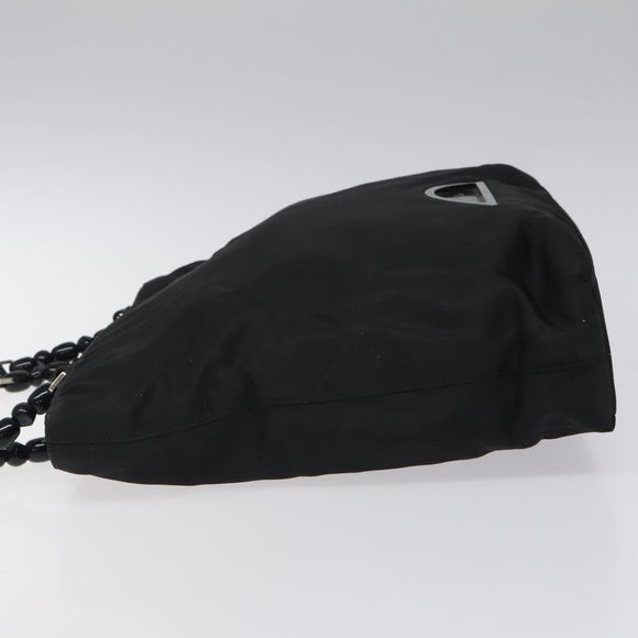 Christian Dior Tote Bag Nylon Black Silver Auth fm4460