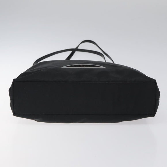 Christian Dior Tote Bag Nylon Black Silver Auth fm4460