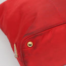 PRADA Tote Bag Nylon Red Gold Auth fm4463-14
