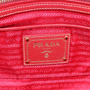 PRADA Tote Bag Nylon Red Gold Auth fm4463-10