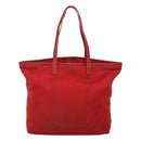 PRADA Tote Bag Nylon Red Gold Auth fm4463-2
