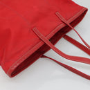 PRADA Tote Bag Nylon Red Gold Auth fm4463-6
