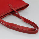 PRADA Tote Bag Nylon Red Gold Auth fm4463-7