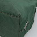 PRADA Hand Bag Nylon Plastic Green Black Silver Auth fm4464-12