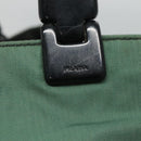 PRADA Hand Bag Nylon Plastic Green Black Silver Auth fm4464-15