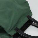 PRADA Hand Bag Nylon Plastic Green Black Silver Auth fm4464-6