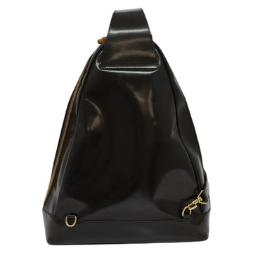 GUCCI Shoulder Bag Patent leather Brown Gold 003 3444 0027 Auth fm4465 - 0