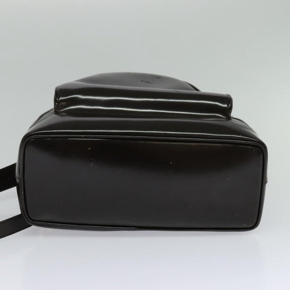 GUCCI Shoulder Bag Patent leather Brown Gold 003 3444 0027 Auth fm4465