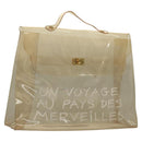 HERMES Vinyl Kelly Hand Bag Vinyl Clear Auth fm4479-1