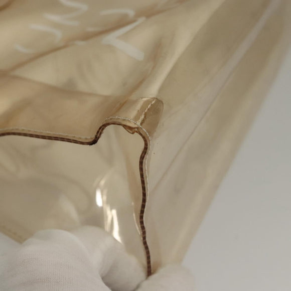 HERMES Vinyl Kelly Hand Bag Vinyl Clear Auth fm4479