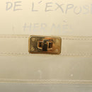 HERMES Vinyl Kelly Hand Bag Vinyl Clear Auth fm4479-14