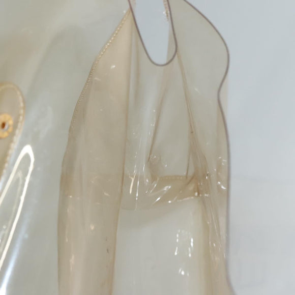 HERMES Vinyl Kelly Hand Bag Vinyl Clear Auth fm4479