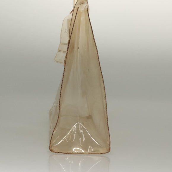 HERMES Vinyl Kelly Hand Bag Vinyl Clear Auth fm4479