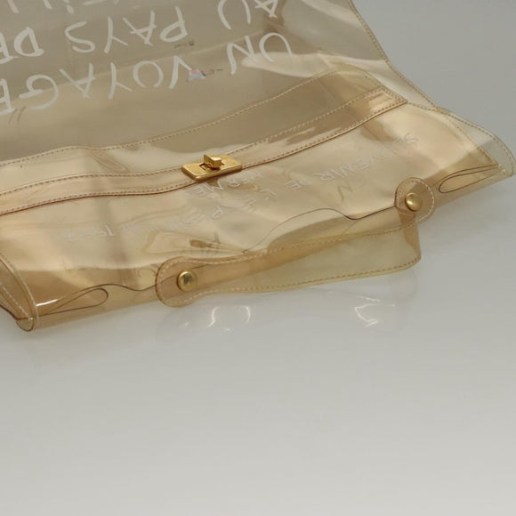 HERMES Vinyl Kelly Hand Bag Vinyl Clear Auth fm4479