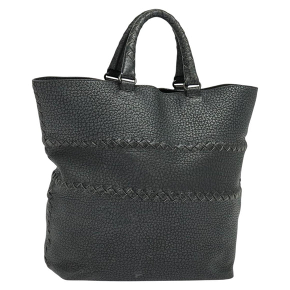 BOTTEGA VENETA Tote Bag Leather Gray 222336 Auth fm4480