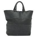 BOTTEGA VENETA Tote Bag Leather Gray 222336 Auth fm4480-13