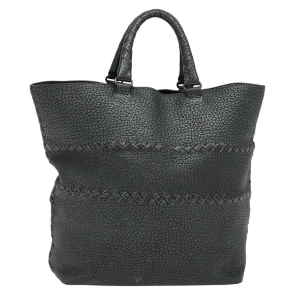 BOTTEGA VENETA Tote Bag Leather Gray 222336 Auth fm4480