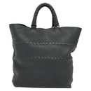 BOTTEGA VENETA Tote Bag Leather Gray 222336 Auth fm4480-2